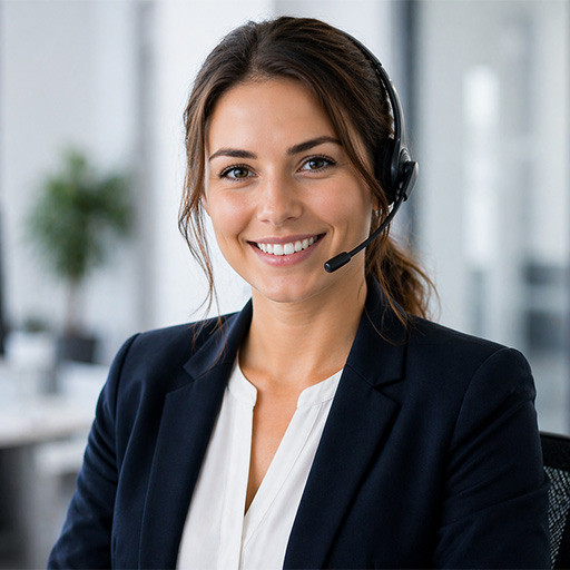 Frau mit Headset - PREIS Group Kontakt